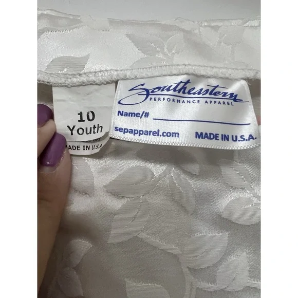 White Concert Youth 10 Jubilus Southern Performance Apparel Top Orchestra Choir‎ - Picture 3 of 5